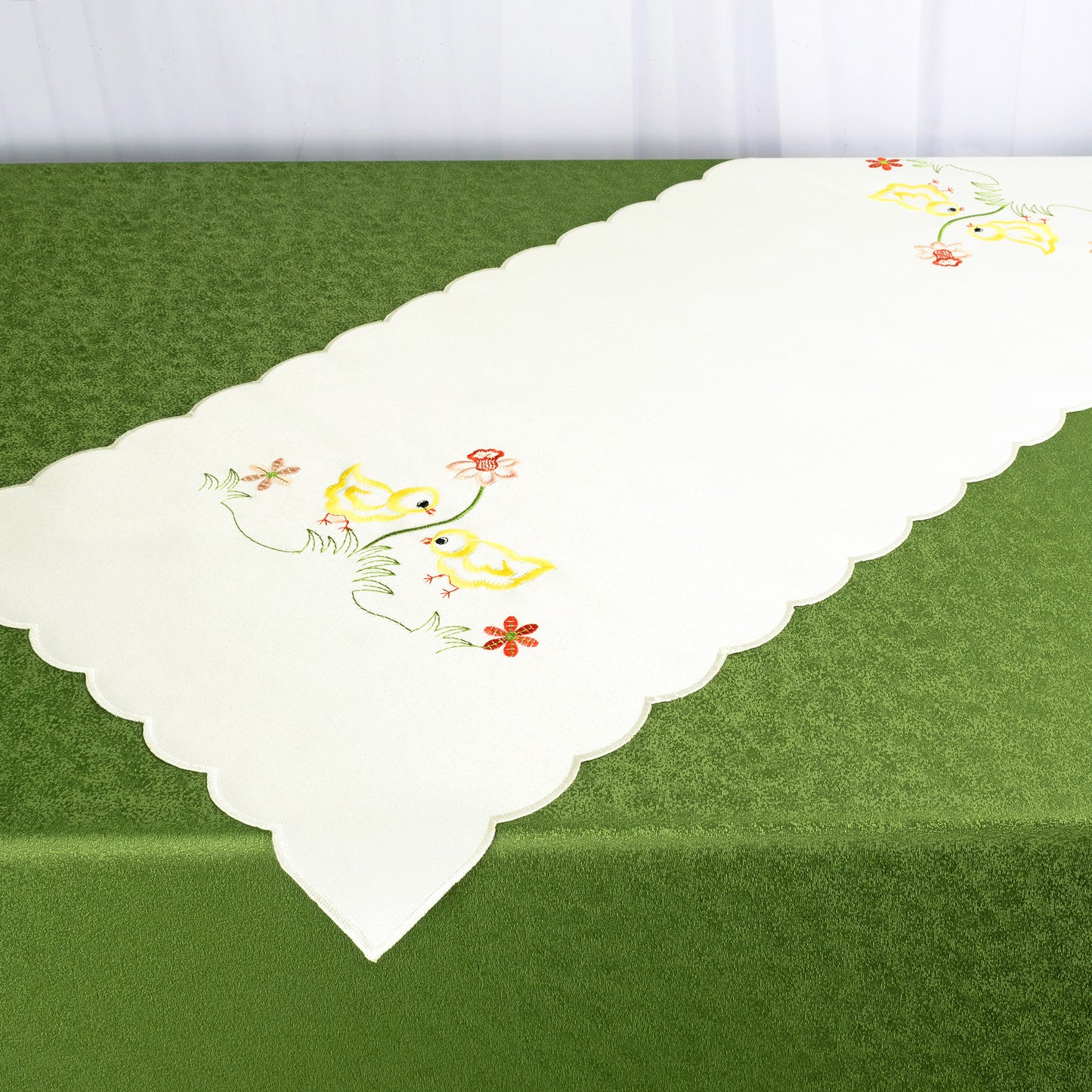 Fischer window pictures table runner "Easter chicks" 40x90cm