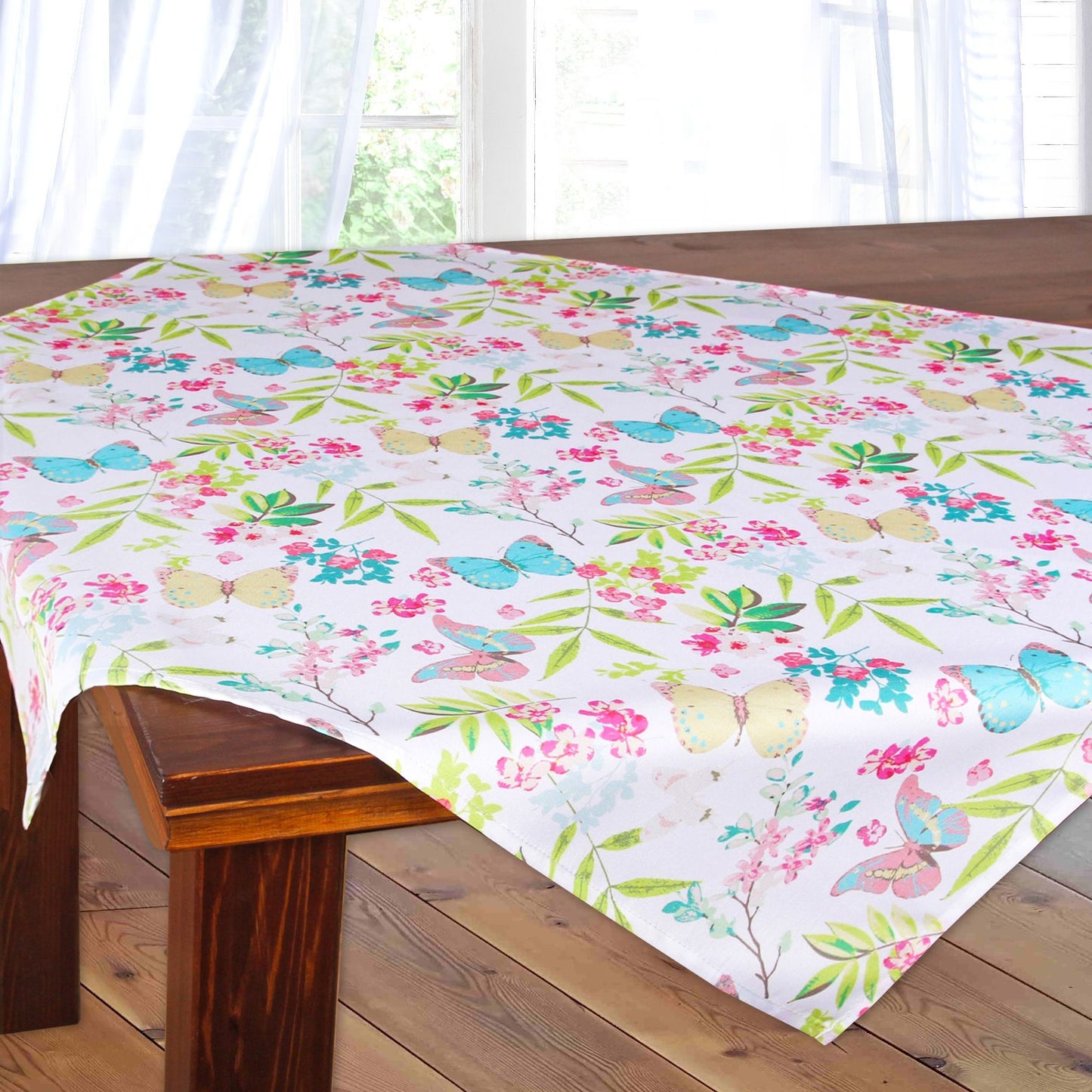 Tischdecke mit Digitaldruck 85x85cm "Sommerblumen"