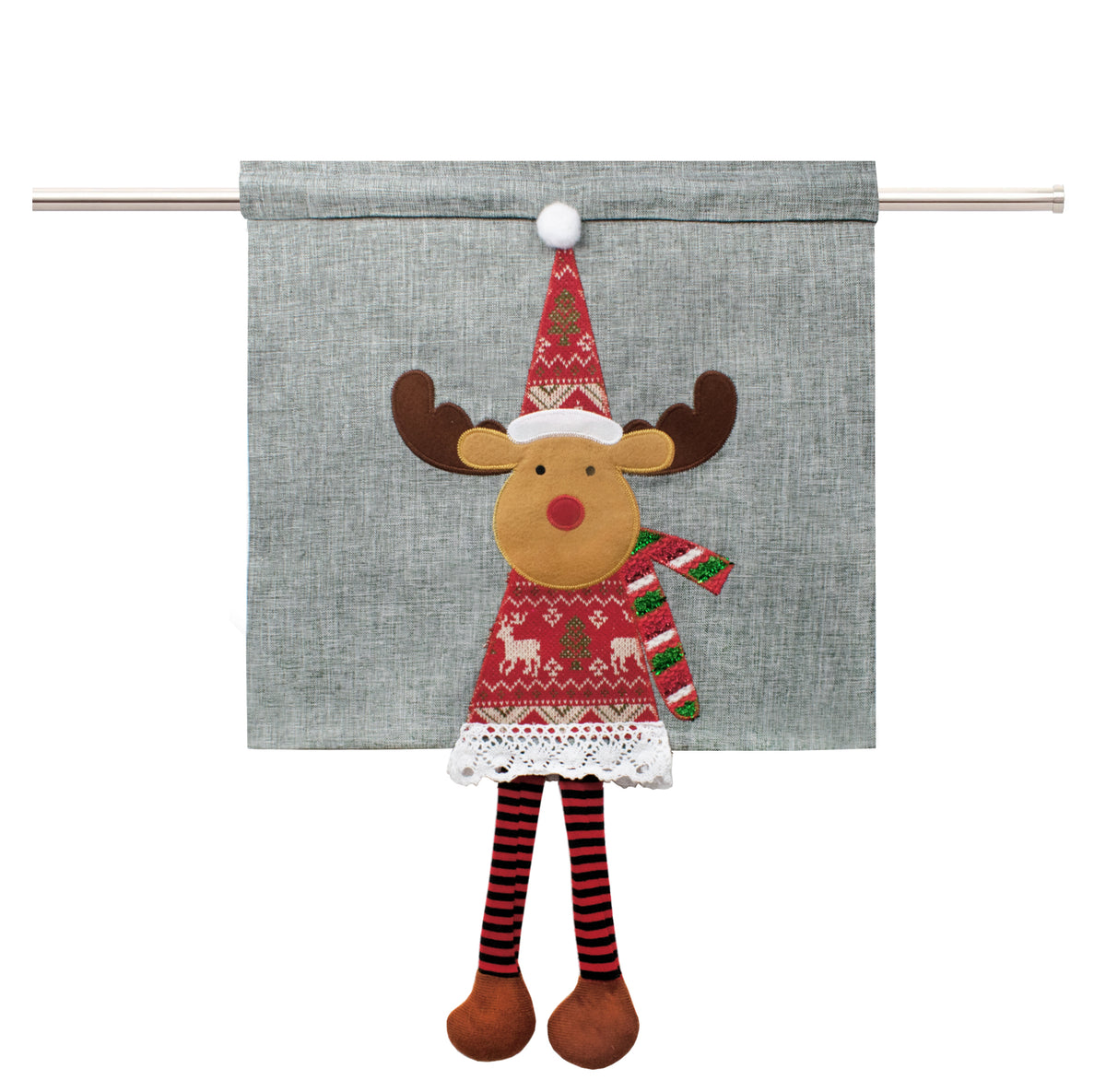 Fischer Fensterbilder 3 D Gardine mit Elch Figur