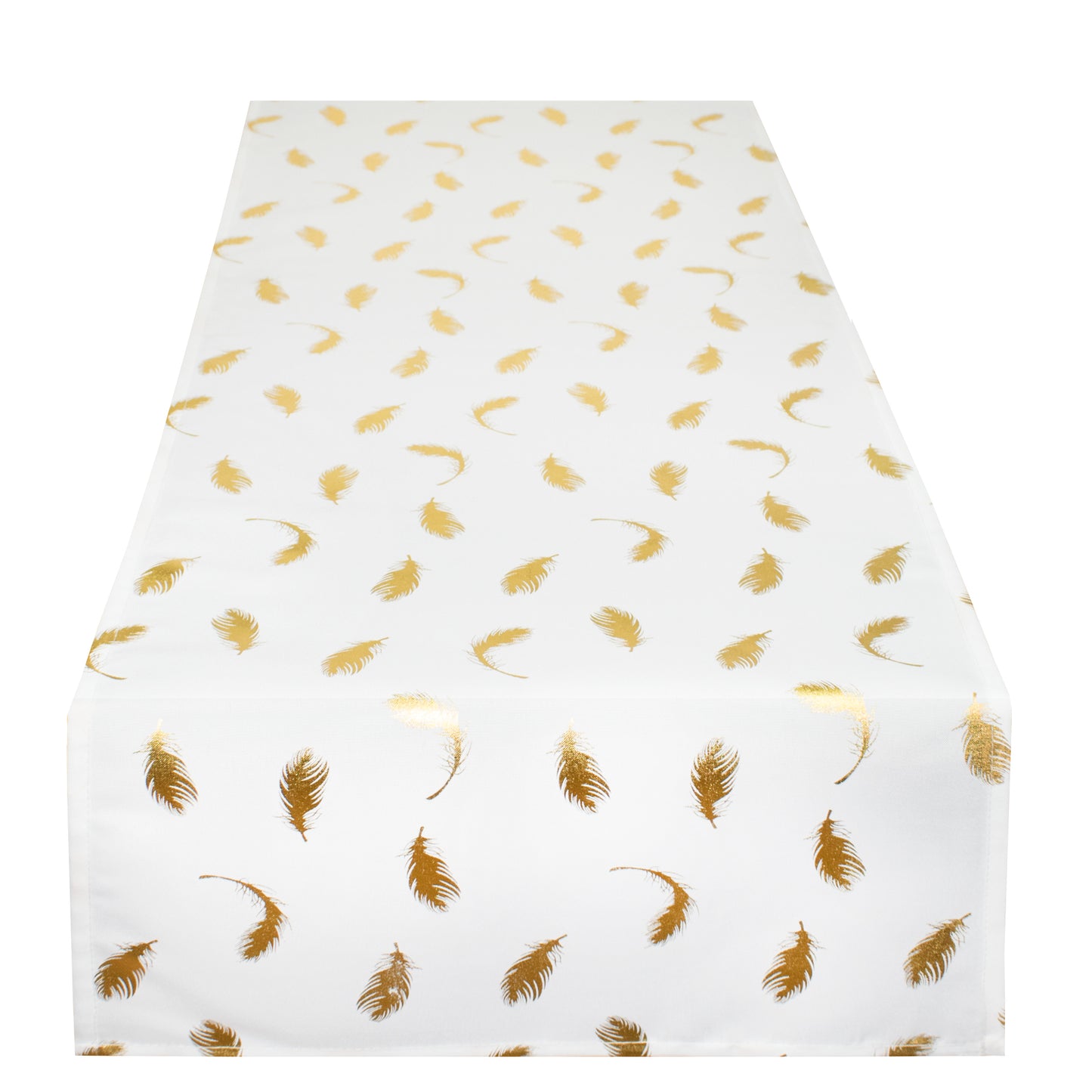 Fischer window pictures table runner 40 x 140 cm with golden feathers