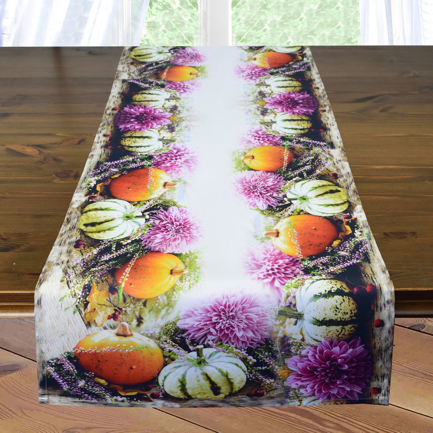 Fischer window pictures table runner autumn pumpkin 40x140 cm