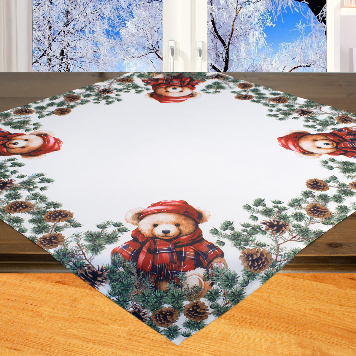 Fischer window pictures tablecloth Christmas gnomes in Danish style