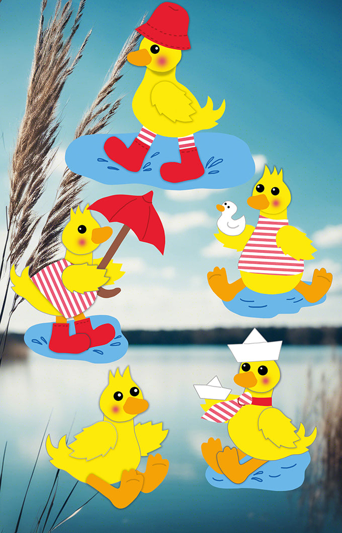 Fischer window pictures ducks fun craft kit for do-it-yourself