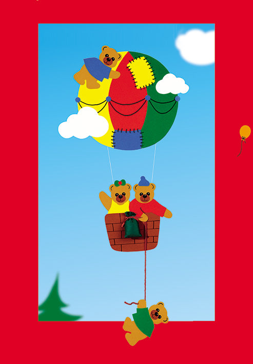 Fischer window pictures teddy bears on a balloon