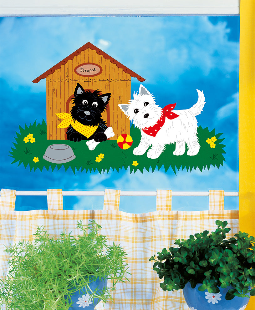 Fischer Window Pictures Playing Dogs