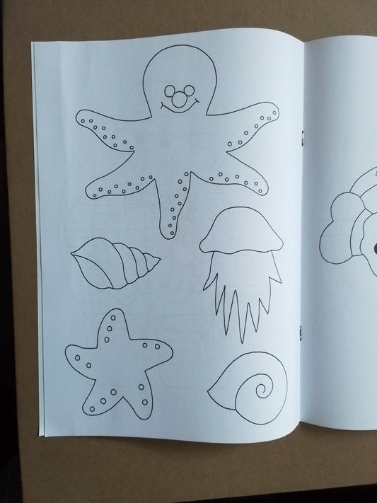 Fischer Fensterbilder Kinder Malbuch "Sommer am Meer" 12 Seiten zum Ausmalen