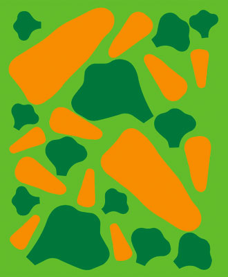 Fischer window pictures punched parts carrots and carrot tops for an Easter decoration