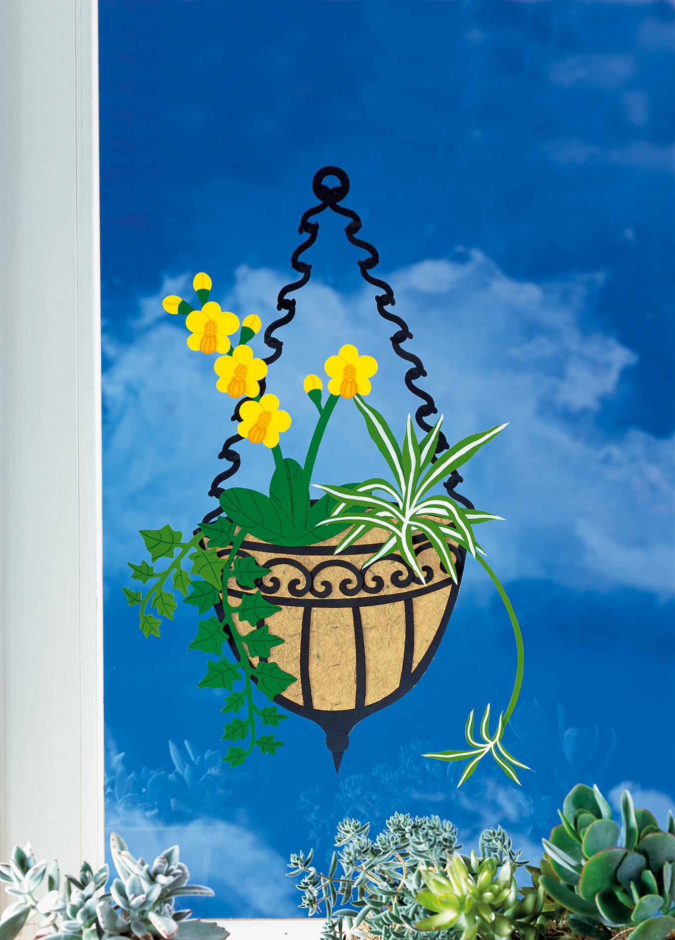Fischer window pictures hanging basket