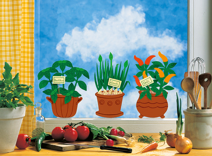 Fischer window pictures herb pots