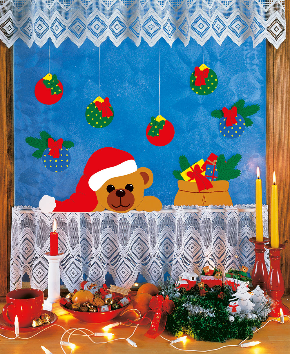 Fischer window pictures Christmas teddy