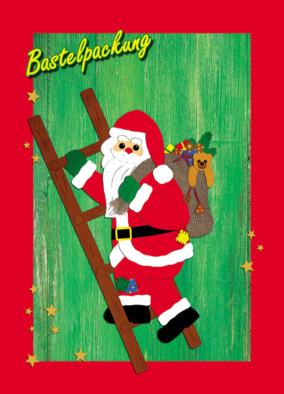 Fischer window pictures Large Santa Claus on a ladder