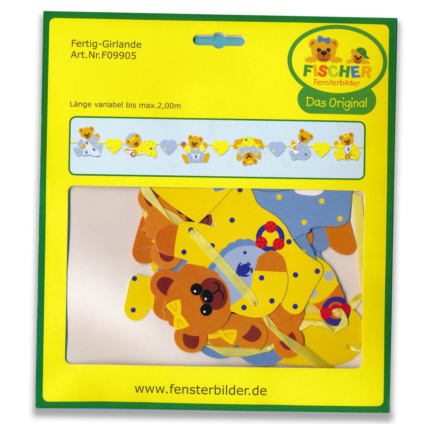 Fischer window pictures baby teddy garland 2m