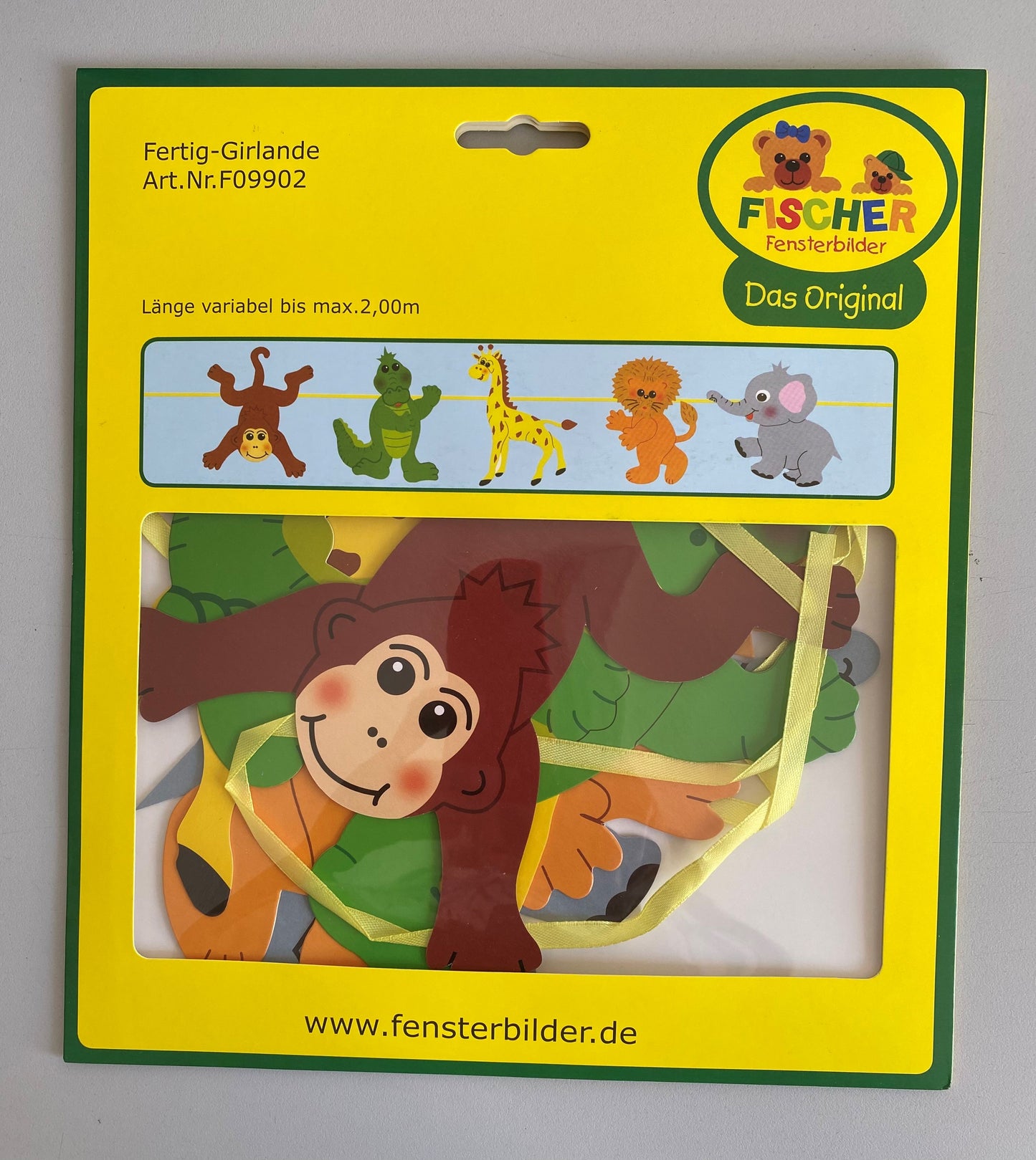 Fischer window pictures zoo animals garland 2m