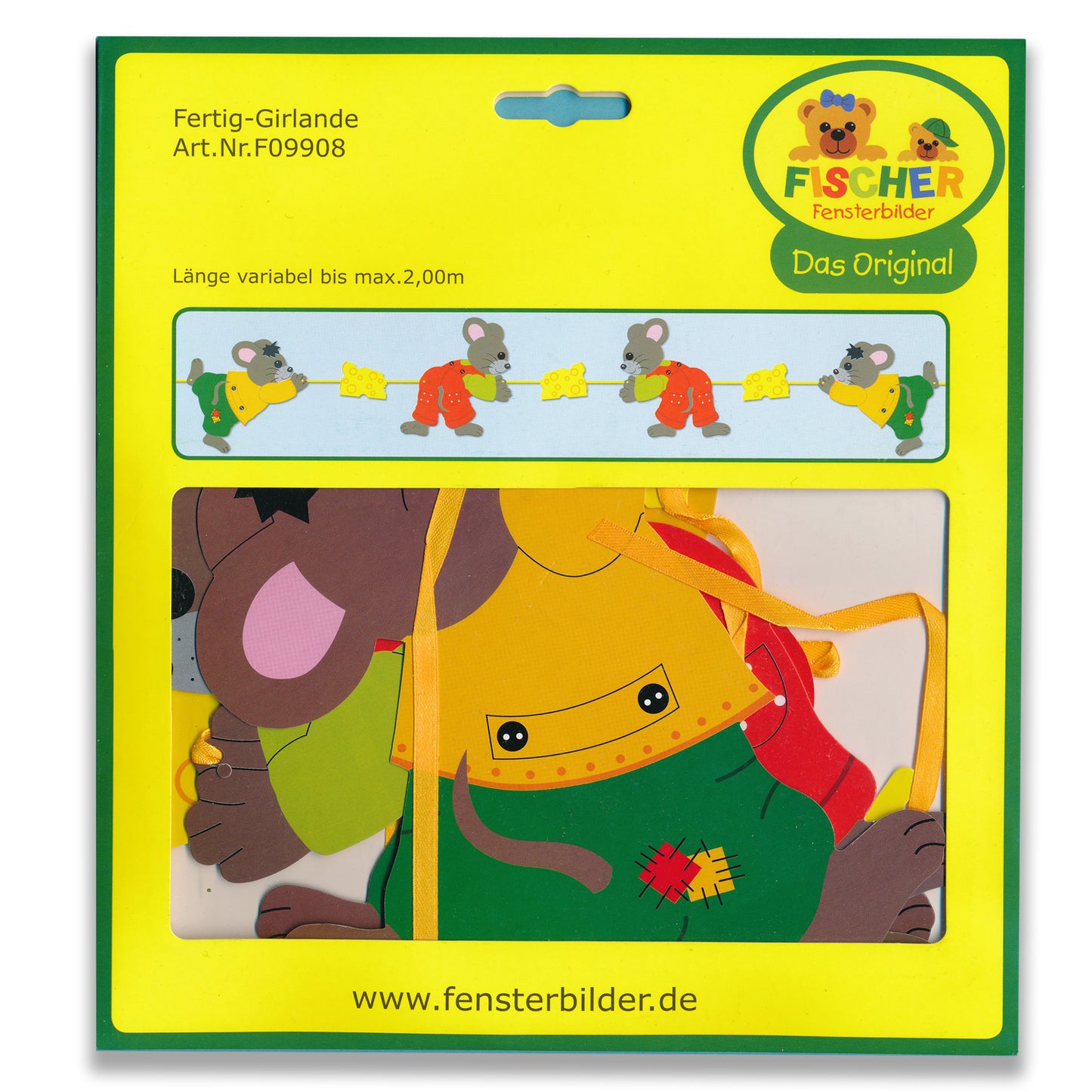 Fischer window pictures mice garland 2m