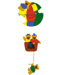 Fischer Fensterbilder Teddys am Ballon