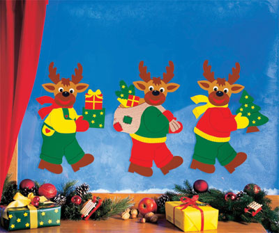 Fischer Fensterbilder Elchparade