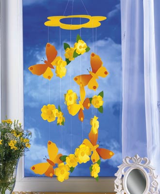 Fischer window pictures butterfly mobile