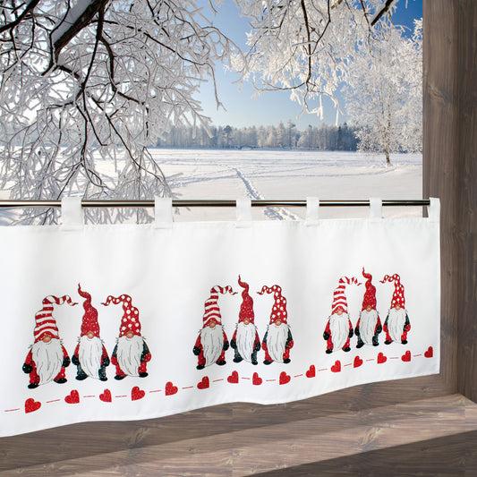 Fischer Fensterbilder Wichtel in dänischen Stil Scheibengardine 45x120cm