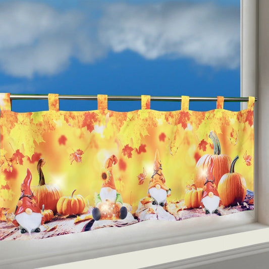 Fischer Fensterbilder Scheibengardine Herbst mit Wichteln