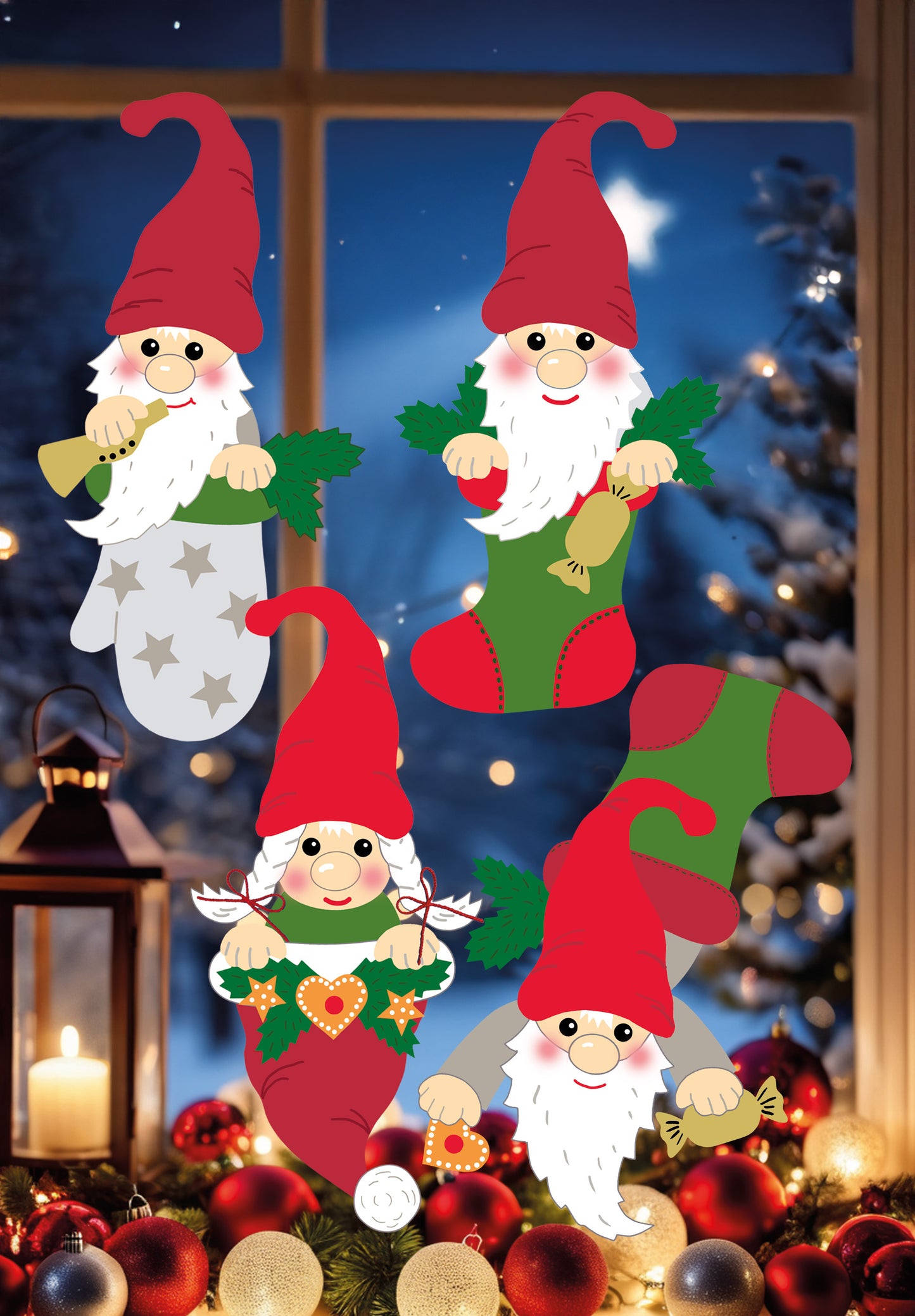 Fischer Fensterbilder Wichtelzauber Bastelpackung zum Selberbasteln