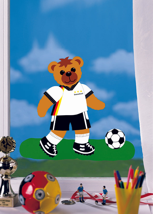 Fischer Fensterbilder Fussballteddy
