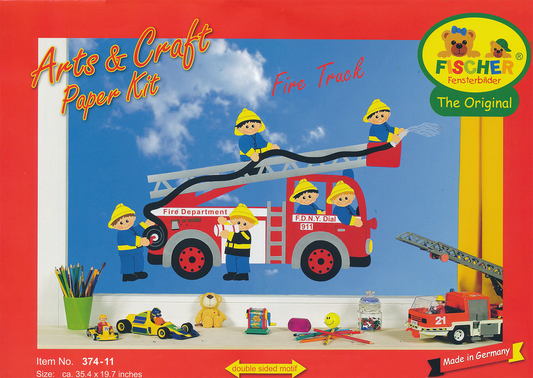 Fischer Fensterbilder Fire Truck Craft Pack